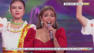 Aicelle Santos Pinay Pride at Beijing China Sings quotI want or Nais Koquot HD Video [upl. by Noelc]