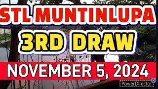 STL MUNTINLUPA RESULT TODAY 3RD DRAW NOVEMBER 5 2024 9PM  TUESDAY [upl. by Alyat]