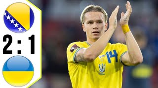 ukraine vs bosnia 21 Extended HIGHLIGHTS  Artem Dovbyk goal 85 amp Roman Yaremchuk goal 88 [upl. by Gunas]