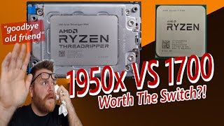 AMD Threadripper 1950x VS Ryzen 7 1700 [upl. by Chick709]