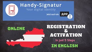 Aktivierung der HandySignatur Teil1  English [upl. by Nalla165]