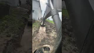 dig a trench to drain flooding water in rural [upl. by Nirrad697]