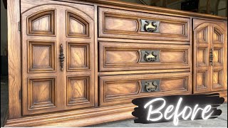 DRESSER MAKEOVER  HIGH END  BROYHILL  Flipping furniture made easy [upl. by Gnoix]