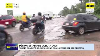 Final de la Sudamericana pésimo estado de ruta que conecta aeropuerto con exTranschaco [upl. by Elora]