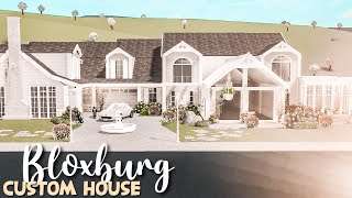 Roblox Bloxburg Custom House SLANTED CEILING AND 2 CAR GARAGE AND 5 BEDROOMS [upl. by Enyahc]