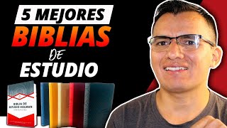 🧡 5 Mejores BIBLIAS de ESTUDIO 👉 Mejores TRADUCCIONES para LEER y Estudiar 📙 [upl. by Ainalem]