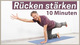 10 Min YOGA RÜCKEN ROUTINE  Rücken stärken [upl. by Nomyad]