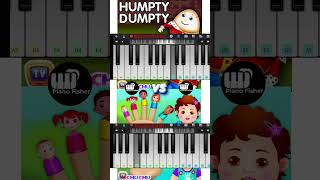 HUMPTY DUMPTY Song Vs The FINGER FAMILY  Easy Piano Tune shorts [upl. by Qerat]