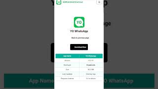 How To Download Yo WhatsApp 🤤shorts whatsapp download [upl. by Liamsi]