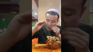 Spicy lambs head Gravy mukbang daily short [upl. by Platon666]