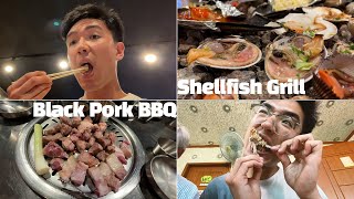 JEJU ISLAND food Vlog Black pork Shellfish grill Magpie Brewery Anthracite Cafe [upl. by Stevy119]