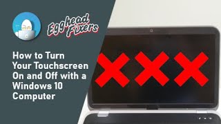 How to Turn Your Touchscreen On and Off with a Windows 10 Computer or Laptop [upl. by Dnomsed213]