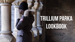 Canada Goose Trillium Parka Lookbook  Warm Winter Outfit Ideas [upl. by Dolloff]