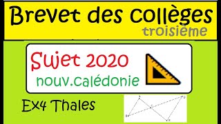 Préparation au Brevet des collègesSujet officiel déc 2020  Nouvelle Calédonie ex3 THALES vitesse [upl. by Korns630]