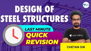 Last Minute Quick Revision  Design of Steel Structures  Chetan Saxena [upl. by Derina]