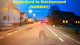 Mesmerizing Night Drive Sandefjord to Kristiansand Norway 🇳🇴 [upl. by Ednew469]