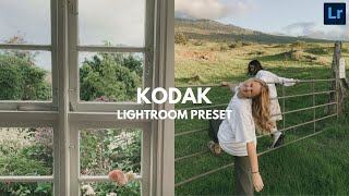 Kodak Inspired Preset 🎥  Lightroom Mobile Tutorial  Free DNG [upl. by Dawes]