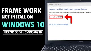 Fix  Windows 10 NET Framework 3 5 installation Error 0x800F0906 and 0x800F081F 0x800f0906 [upl. by Macey]