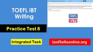 TOEFL iBT Writing Task 1 Practice Test 8 with Sample Responses IMPROVE your TOEFL iBT Score [upl. by Gwenneth]