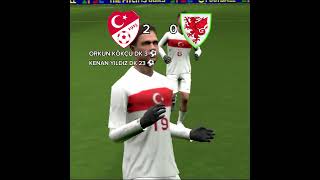 TÜRKİYE GALLER MAÇ ÖZETİ PESTE YAPTIM kesfetbenionecikar football ABONE OL LİKE AT pes25 [upl. by Nytsirhc820]