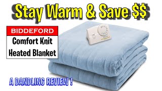 The Biddeford Comfort Knit Heated Blanket STAY WARM amp SAVE [upl. by Eceinej964]