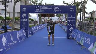 Finish line celebrations with World Triathletes in Ibiza [upl. by Neu188]