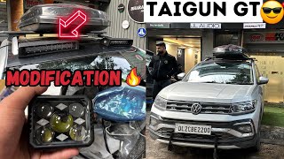 Major Modification In Volkswagen Taigun GT  Only One In India [upl. by Teplica]