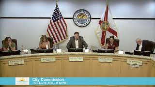 City Commission Meeting  October 22 2024 [upl. by Bilak]