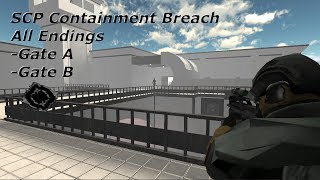 SCP Containment Breach All Endings  138 Read Description [upl. by Nyliak]