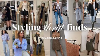 Styling My Recent Thrift Finds  Capsule Wardrobe Style  At Home with Ally [upl. by Marya]