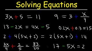 Algebra  How To Solve Equations Quickly [upl. by Dorisa]