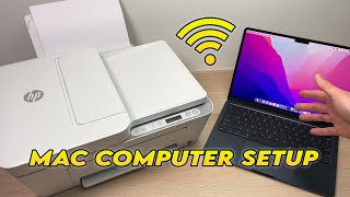 HP Deskjet 4155e Printer  Mac Computer WiFi Setup [upl. by Tiffa]