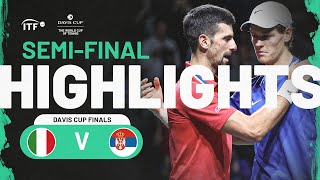 Highlights Sinner ITA v Djokovic SRB  Davis Cup Finals 2023 [upl. by Coreen841]