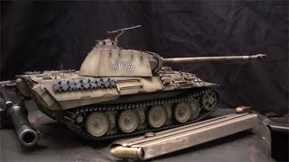 135th scale Vintage Tamiya Panther ausf A Medium tank model kit build [upl. by Anail796]