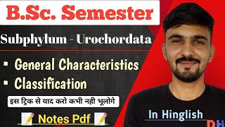 Urochordata Classification amp Characteristics  Urochordata  Bsc Semester  By Dadhich Sir [upl. by Farron]