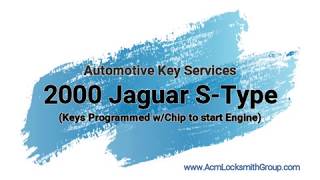 2000 Jaguar S Type  Key Programming Onsite [upl. by Nnylrebma]