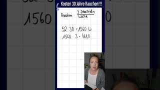 Das kosten 30 Jahre Rauchen  Unfassbar mathe [upl. by Hutson262]