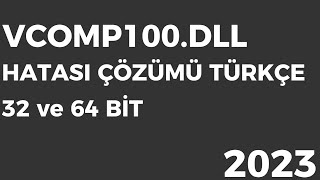 VCOMP100DLL BULUNAMADI HATASI 6432 BİT ÇÖZÜMÜ TÜRKÇE [upl. by Sigsmond]