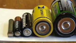 AAAA AAA AA C D and F Battery Cell comparison [upl. by Enyamrahs]