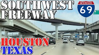 I69 North  Southwest Freeway  Sugar Land to Houston  Texas  4K Highway Drive [upl. by Atinus]