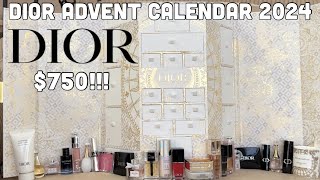 Dior Advent Calendar 2024⭐️  750 Dior Advent Calendar WORTH IT [upl. by Jeaz]