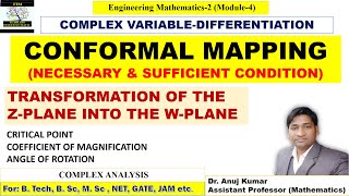 Conformal Mapping  Conformal Transformation  Mapping  Transformation in Complex Analysis [upl. by Rupert633]