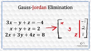 GaussJordan Elimination [upl. by Cnahc]