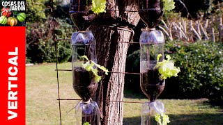 Como hacer el huerto vertical con botellas de plástico más gratis facil y rápido que conozco [upl. by Rumery]