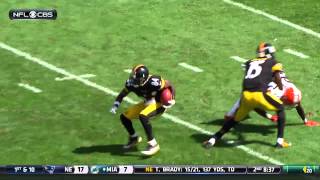 Antonio Brown Kicks Browns Punter Spencer Lanning During Return [upl. by Theresa]