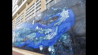 Scifi art mural in downtown Silver Spring MD [upl. by Igenia]