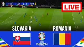 🔴LIVE  Slovakia vs Romania  UEFA Euro Cup 2024  Match Live Today  Full Match Streaming [upl. by Atikihc]