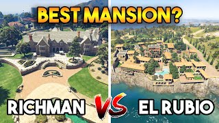 GTA 5  RICHMAN MANSION VS EL RUBIO MANSION WHICH IS BEST MANSION [upl. by Fennell]