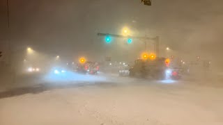 Intense Lake Effect Snow Band Core Intercept Blizzard Conditions with 64 Episodes of THUNDERSNOW [upl. by Nnywg]