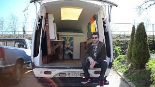 VAN LIFE  Tour of a Unique Cargo Van Camper Conversion [upl. by Sevik172]